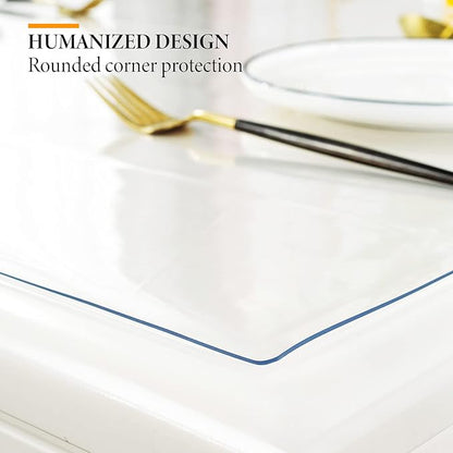 Deep Dream 1.5mm Clear Desk Cover Protector, 30×30 Inch Clear Desk Cover, Square Vinyl Desk Pad, PVC Plastic Table Cover for Office, Dresser, Night Stand, Computer & Writing Desk Tabletop