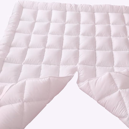 Royal Hotel Bedding Mattress Topper, Top-Split-King, 2 Inches Hypoallergenic Overfilled Down Alternative Anchor Bands Mattress Topper