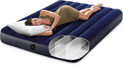 Intex 64758E Dura-Beam Standard Downy Air Mattress: Fiber-Tech, Full Size, 10in Bed Height, 600lb Weight Capacity, Pump Sold Separately (Pack of 3)