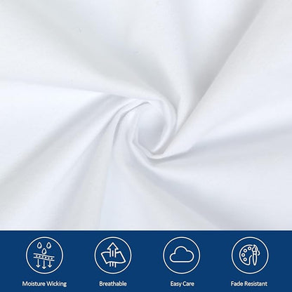 Full Size Air Mattress Sheet Set - 3 Pieces Extra Deep Pocket Full Sheet Set 16 to 24 inch - Sheets with Pocket on Side - Easily Fits Extra Deep Pillow Top Air Mattress-White