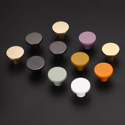 Ravinte 10 Pack Cabinet Knobs Orange Kitchen Cabinet Knobs Round Dresser Drawer Pulls Closet Door Pulls 1-1/5 Inch