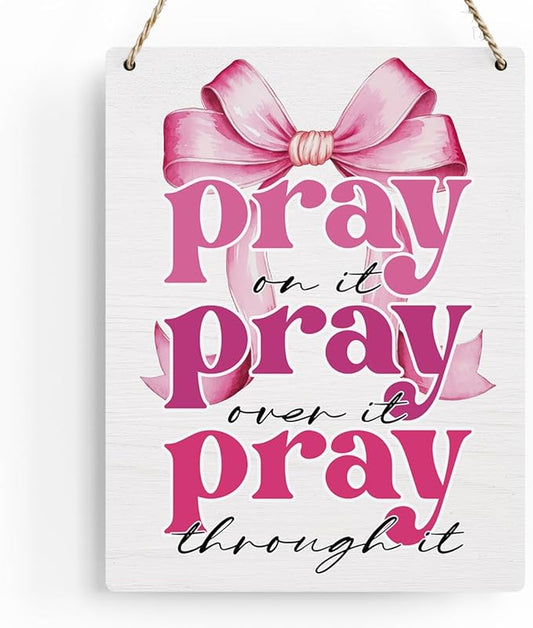 Pink Room Decor Christian Wall Decoration Bedroom Decor for Teen Girls Pink Dorm Room Decoration Bible Verses Wall Decor for Women Gift, Wooden Sign Wall Art Easter Decoration for Farmhouse Home Porch Bedroom Office