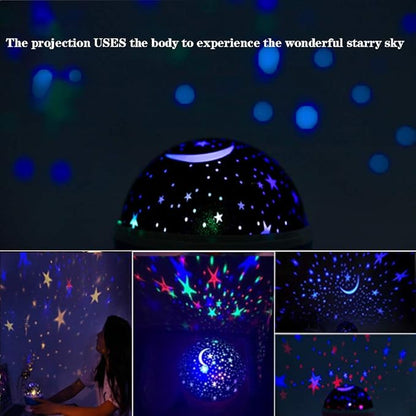 Borelor Star Night Light for Kids, 12 Color Changing Lights Modes with USB Cable, 360°Rotating Moon Star Projector Desk Lamp for Bedroom Party Decor & Girls Birthday Gift (Purple)
