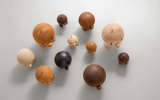 Hoptimist Bimble Smoked Oak, Woody Brown, Home Decor Ornament - Scandinavian Design, Wood W/Metal Spring, Large- Creates Cheerful Movement