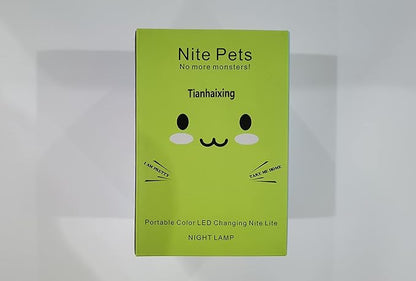 Night Light Kids with Cute Dog Design Baby Children's Room LED Bedside Lamp with Changeable RGB Colors Rechargeable Night Light Compatible with Touch-Control & Remote Control - Dog