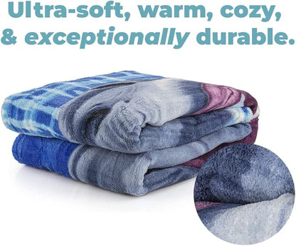 Dawhud Direct White Shark Fleece Blanket - 50x60-Inch Soft Plush Throw for Kids and Adults - Cozy Shark Blanket for Bed, Couch, or Outdoor Use - Ideal for Sharks Lovers and Bedroom Decoration