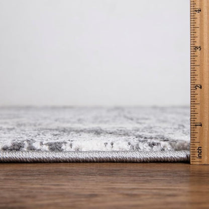 Keen Home Design Area Rugs - Non-Shedding, Thick Pile Abstract Rugs for Kitchen, Living Room, Bedroom, Dining Room, Entryway (Abstract Cream/Grey, 5'3'' x 7'7'')