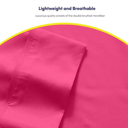 Sweet Home Collection 6 Piece Bed Sheet Set, Twin, Fuschia