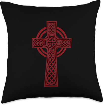 Nordic Scandinavian Legends Old Norse Mythology Celtic Cross Throw Pillow