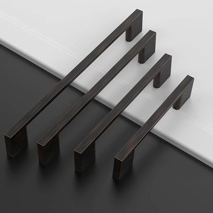 Asidrama 10 Pack 6.3 Inch(160mm) Oil Rubbed Bronze Cabinet Pulls, Kitchen Cabinet Hardware for Cupboard Drawer Handles Pulls