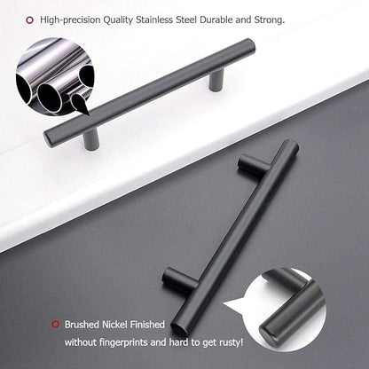 homdiy 25Pack 4.5in Cabinet Handles Black Kitchen Cabinet Pulls Drawer Pulls for Dresser Drawers