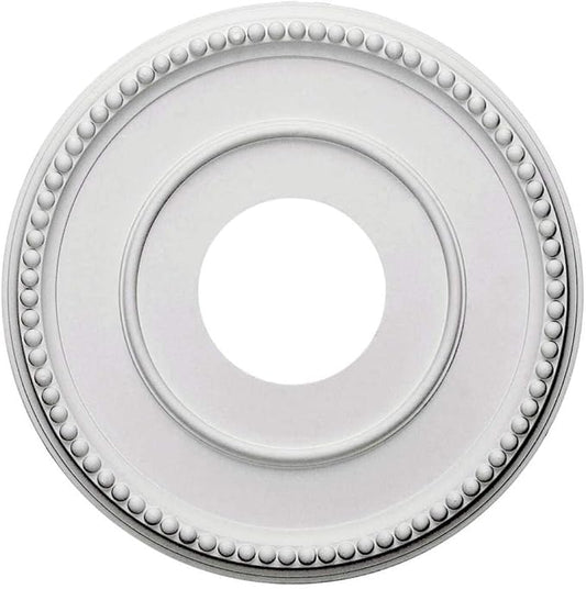 Ekena Millwork CM12BR Bradford Ceiling Medallion, 12 1/2"OD x 3 7/8"ID x 3/4"P (Fits Canopies up to 6 5/8"), Primed