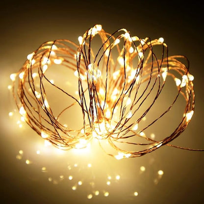 Led Fairy Lights Battery Operated, 4 Packs Mini Battery Powered Copper Wire Starry Fairy Lights for Bedroom, Christmas, Parties, Wedding, Centerpiece, Decoration (5m/16ft Warm White)