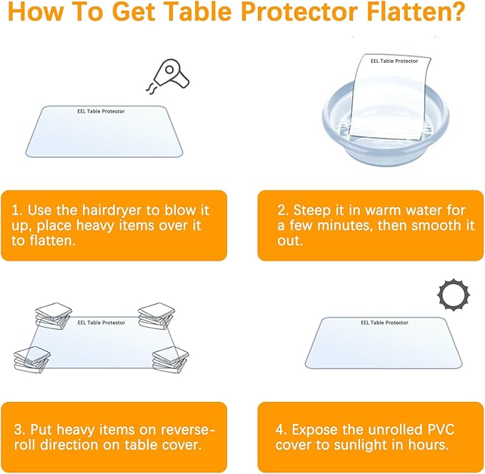 46 X 64 Inch Clear PVC Dining Table Protector Rectangular Plastic Vinyl Table Cover Cloth Desk Pad Mat for Office Computer Coffee Glass End Side Bar Table Top Countertop Wooden Furniture Protecton Mat