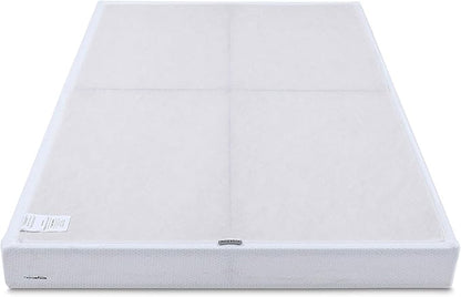 Amazon Basics Smart Box Spring Bed Base, 9-Inch Height Mattress Foundation, Tool-Free Easy Assembly, Cal King, 83"L x 71"W x 9"H, White
