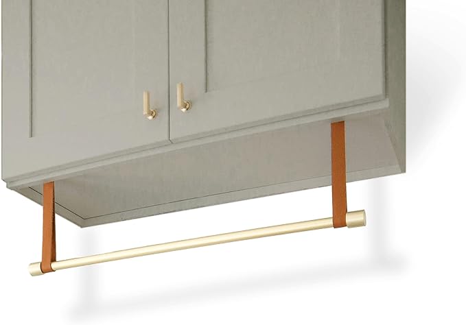 KEYAIIRA - Long Leather Straps for Under Cabinet Clothing Rack Ceiling Mounted Curtain Rod Mount - modern wardrobe hanger drying rack storage window treatment room divider Scandinavian minimal hangers