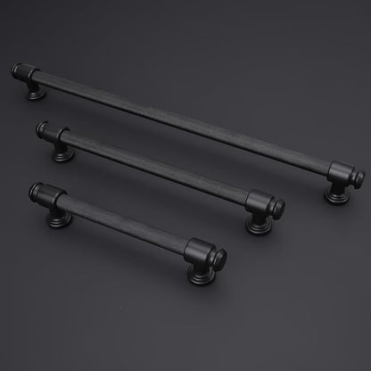 10 Pack 3-3/4 inch(96mm) Matte Black Kitchen Cabinet Handles Knurled Cabinet Pulls Black Drawer Pulls Kitchen Cabinet Hardware Kitchen Handles Drawer Pulls Dresser Handles