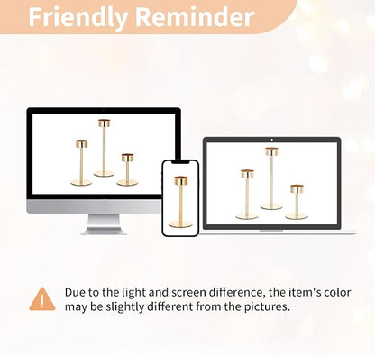 NUPTIO Hurricane Glass Candles Holder: 18 Pcs Gold Taper Candle Stick Holder Bulk - Modern Candlestick Decor with Tall Ribbed Chimney Sleeve for Thanksgiving Christmas Centerpiece