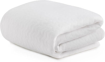 Linenspa 2 Inch Mattress Topper -Cover Full –Cover Only –Machine Washable – Breathable – Non Slip –Cover for Mattress Topper with Zipper – Topper -Cover Only White
