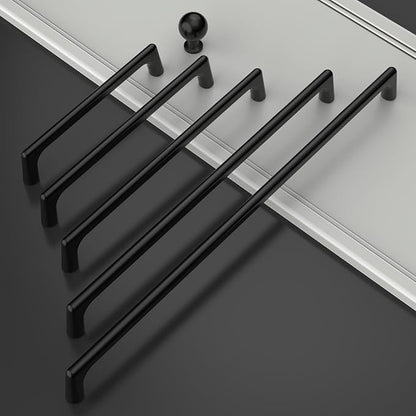 Amerdeco 10 Pack Matte Black Cabinet Pulls 12.5 Inch(320MM) Hole Centers Kitchen Cabinet Handles Hardware Kitchen Handles for Cabinets Cupboard Handles Drawer Pulls ZH0041