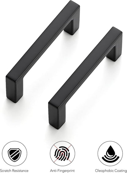 Ravinte 15 Pack Matte Black Cabinet Pulls, 2-1/2 Inch (64mm) Hole Center Slim Kitchen Handles, Square Drawer Pulls for Cabinets & Cupboards, Hardware