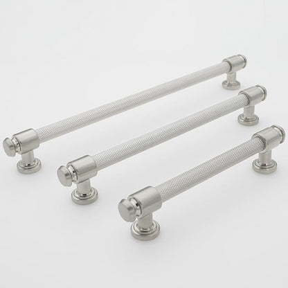 10 Pack 6-1/4" Hole Center(160mm) Brushed Satin Nickel Kitchen Cabinet Handles Knurled Cabinet Pulls Silver Drawer Pulls Kitchen Cabinet Hardware