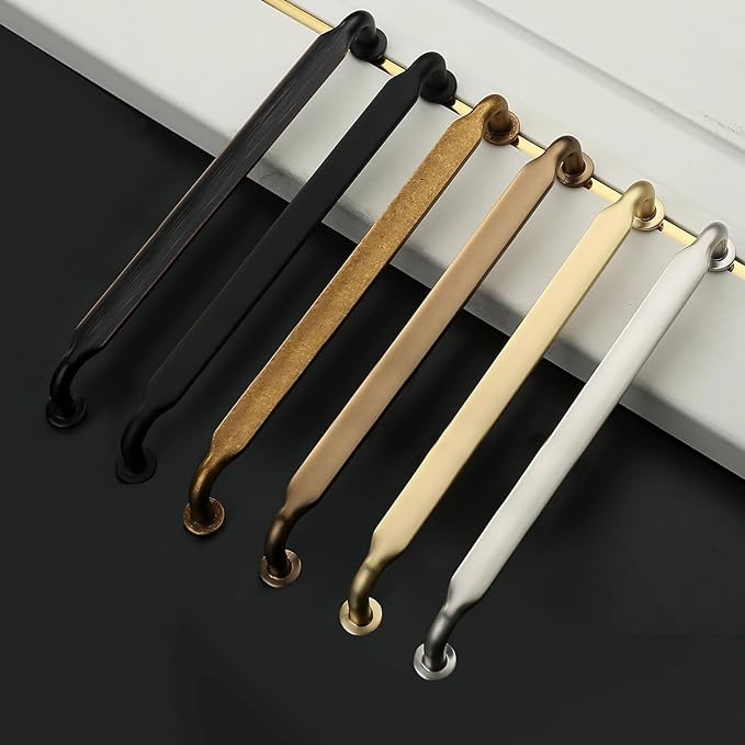 Asidrama 10 Pack 10 Inch(254mm) Champagne Bronze Kitchen Cabinet Handles, Cabinet Pulls Kitchen Cabinet Hardware for Cupboard Drawer Pulls