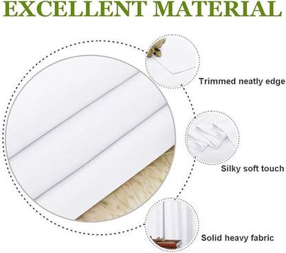 NICETOWN Draperies Curtains Panels, Blocking Out 50% Sunlight Window Treatment Curtains, Grommet Small Window Drapes for Bedroom (2 Panels, 34 by 63, Pure White)