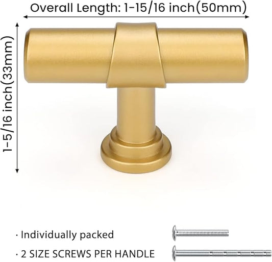 goldenwarm Gold Cabinet Knobs Matte Gold Dresser Knobs Kitchen Cabinet Handles for Dresser Drawers Modern Hardware for Bathroom Cupboard