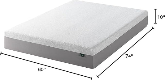 ZINUS 10 Inch Ultima RV Memory Foam Mattress [New Version], Short Queen, Fiberglass Free, Medium Firm Feel, Breathable Memory Foam, Certified Safe Foams & Fabric, Mattress in A Box