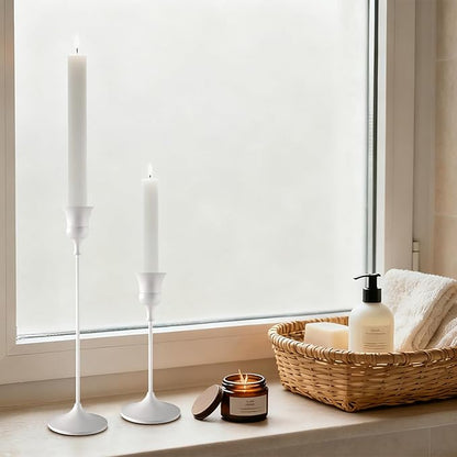 Candlestick Holders White, 3 Packs Taper Candle Holder for Candlesticks, Candle Sticks Holder Decor for Home Decor