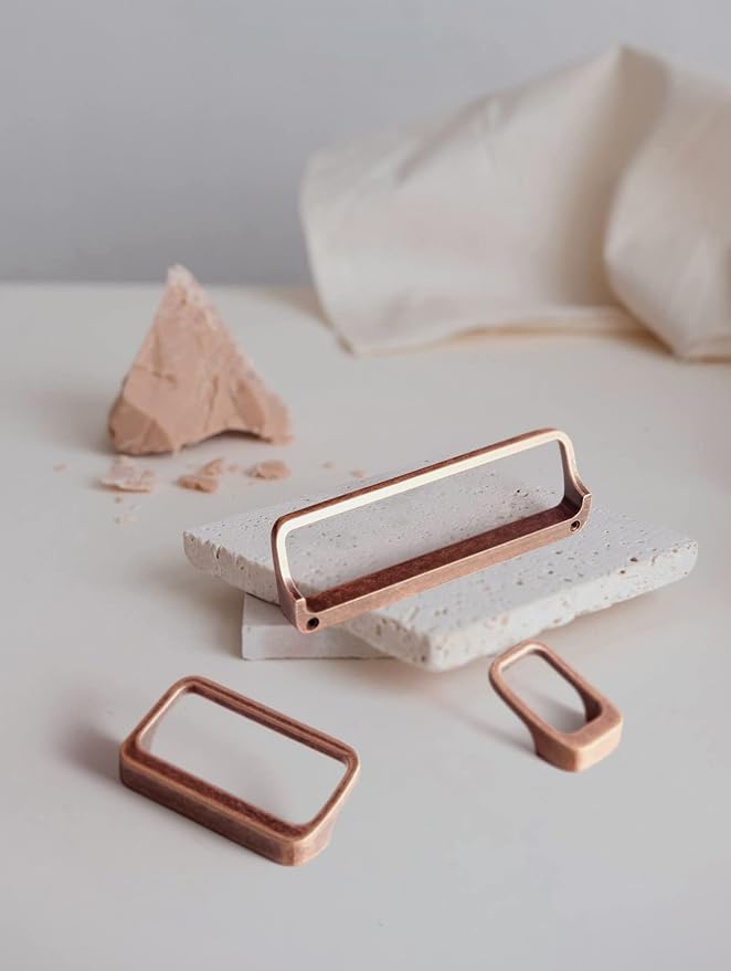 Goo-Ki Antique Copper Cabinet Pulls with 0.6'' (16MM) Hole Centers,Retro Zinc Alloy Drawer Pulls for Drawer,Wardrobe,Cupboard,6 Pack…