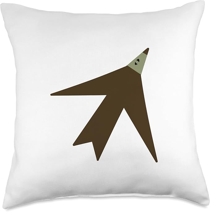 Cute Scandinavian Animals Designs Chic Scandinavian Bird Minimalism Throw Pillow, 18x18, Multicolor
