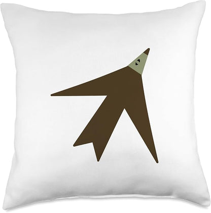 Cute Scandinavian Animals Designs Chic Scandinavian Bird Minimalism Throw Pillow, 18x18, Multicolor