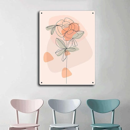 Metal Signs Scandinavian Flowers Suitable for Home Bar Cafe Farmhouse Decoration12x16inch Tin Sign