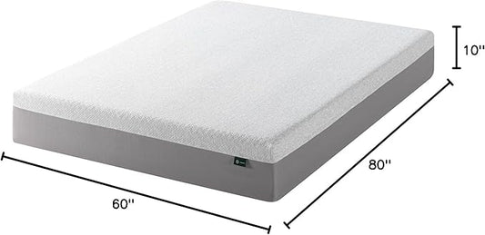ZINUS 10 Inch Ultima Memory Foam Mattress [New Version], Queen, Fiberglass Free, Medium Firm Feel, Breathable Airflow Memory Foam, Certified Safe Foams & Fabric, Mattress in A Box