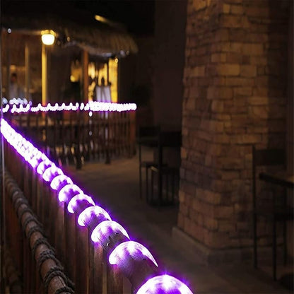 50ft 360 LED Rope Lights Outdoor, Connectable and Flexible Tube Lights with 8 Modes, Waterproof Indoor Outdoor LED Rope Lighting for Deck, Garden, Pool, Patio, Indoor Outdoor Decorations (Purple)