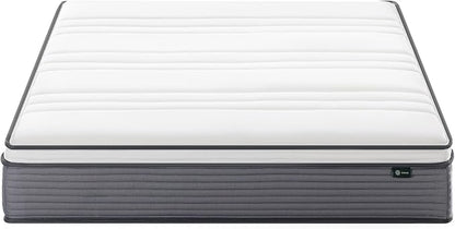 ZINUS 10 Inch True Support Hybrid Mattress [New Version], Full, Fiberglass free, Medium Feel, Motion Isolation, Certified Safe Foams & Fabric, Mattress in A Box