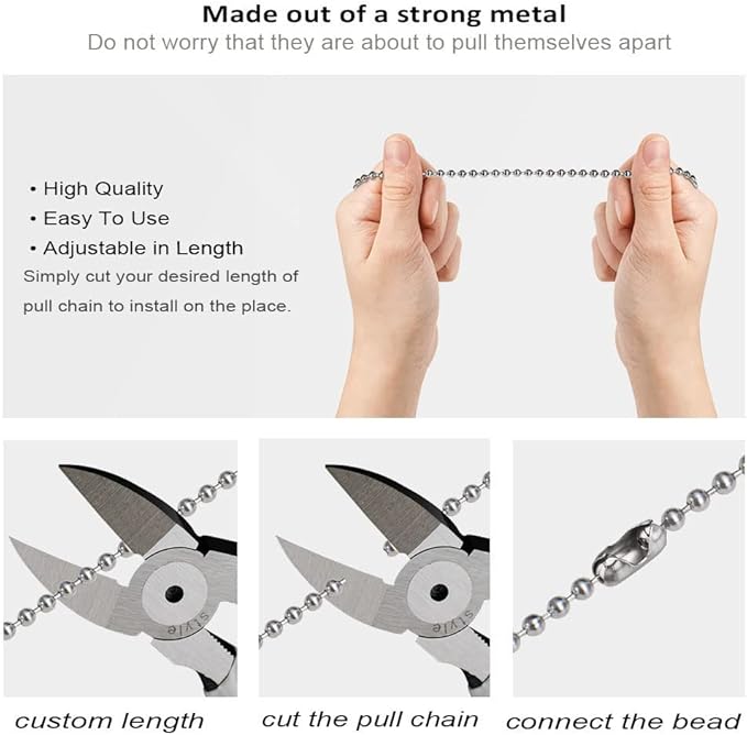Ceiling Fan Pull Chain 12 inch Pull Chain Extension Fan Chain Extender Ceiling Fan Pulls Ornament with Ball Fan Chain Connector for Lighting Fans, 2 PACK (BUTTERFLY)