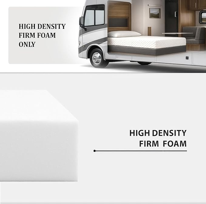 Foamma 7" x 42" x 80" High Density RV Bunk Mattress Replacement, Firm, Durable, Premium Comfort, USA Made, No Cover