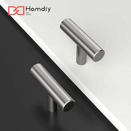homdiy 400Pack Cabinet Knobs - Brushed Nickel Drawer & Door Knobs - 2in Modern Cabinet Hardware for Kitchen & Dresser Drawers