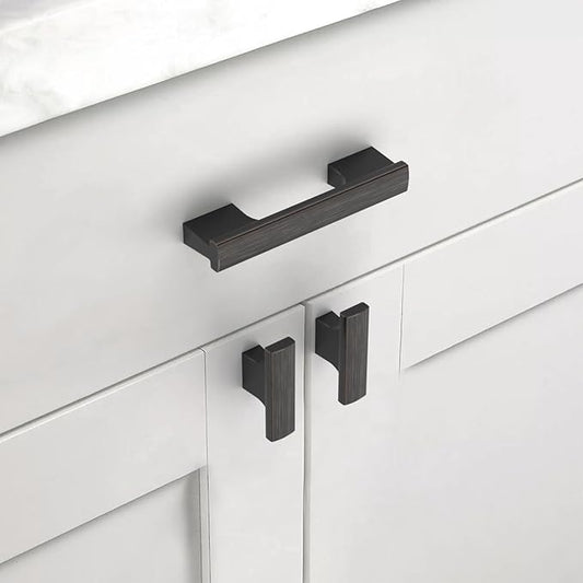 Asidrama 10 Pack 3 Inch(76mm) Oil Rubbed Bronze Kitchen Cabinet Handles, Cabinet Pulls Kitchen Cabinet Hardware for Cupboard Drawer Pulls