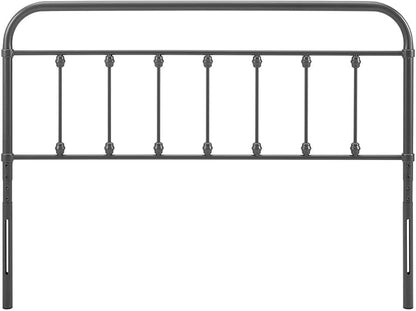 Modway MOD-6155-GRY Sage King Metal Headboard, Gray