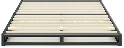 Zinus Joseph Low Profile 6 Inch Platform Bed Frame, Wood Slat Support, No Box Spring Needed, Eco Friendly WonderBox(TM) Packaging, Easy Assembly, Black, Full