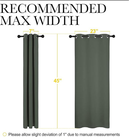 NICETOWN Blackout Curtain Panels for Living Room, Thermal Insulated Solid Grommet Top Blackout Draperies/Drapes for Christmas Window (Dark Mallard, 1 Pair, 29 x 45 inches)