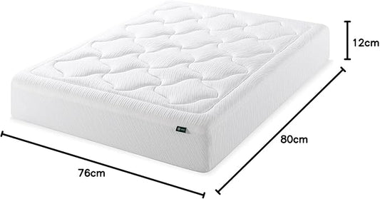 ZINUS 12 Inch Cloud Memory Foam Mattress, King, Fiberglass Free, Pressure Relieving, Mattress in A Box, CertiPUR-US Certified, White