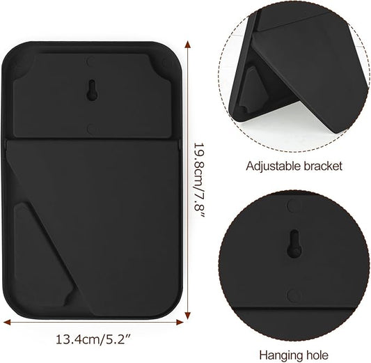 10Pcs Table Desk Vanity Makeup Mirror, 8-Inch Simple Portable Travel Mirror with Stand, Standing and Wall Hanging Dual-use Black