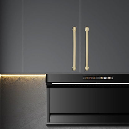 10 Pack 10 inch(254mm) Brushed Brass Kitchen Cabinet Handles Knurled Cabinet Pulls Gold Drawer Pulls Kitchen Cabinet Hardware Kitchen Handles Drawer Pulls Dresser Handles