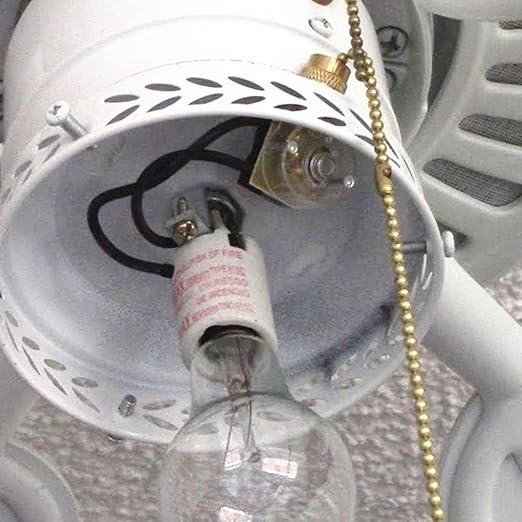 Ceiling Fan Light Switch Zing Ear Pull Chain ZE-109 Fan Light Switch, On-Off Speed with Pull Chain Compatible with Ceiling Fans, Lamps and Wall Lights (1, Bronze)