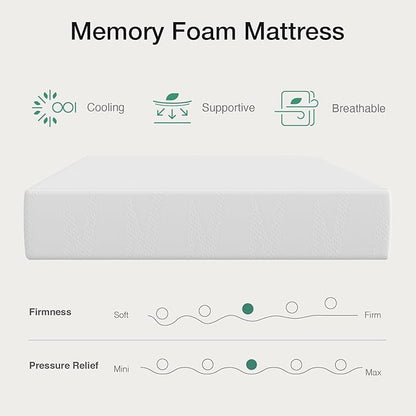 Novilla King Size Mattress in a Box, 10 Inch King Mattress, Gel Memory Foam Mattresses with Comfort Foam for Cooling Night Sleep, Comfort Support & Pressure Relief, CertiPUR-US Certified